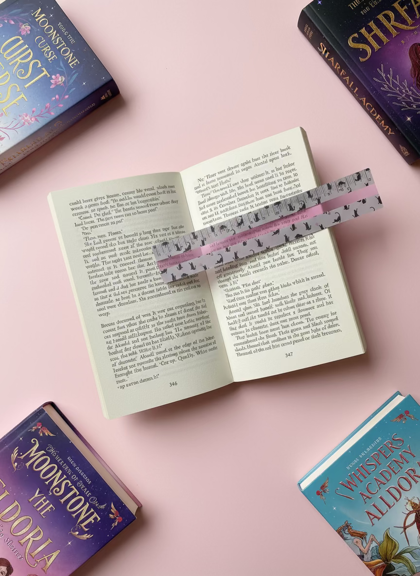 Pink Tinted Reading Ruler