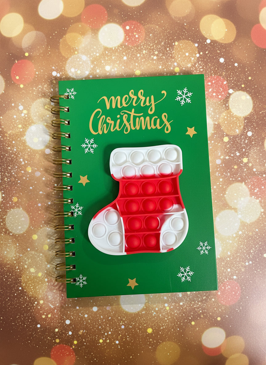 Christmas pop-it notebook