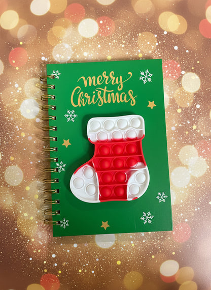 Christmas pop-it notebook